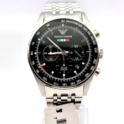 Emporio Armani Sportivo Chronograph Black Dial Men's Watch 